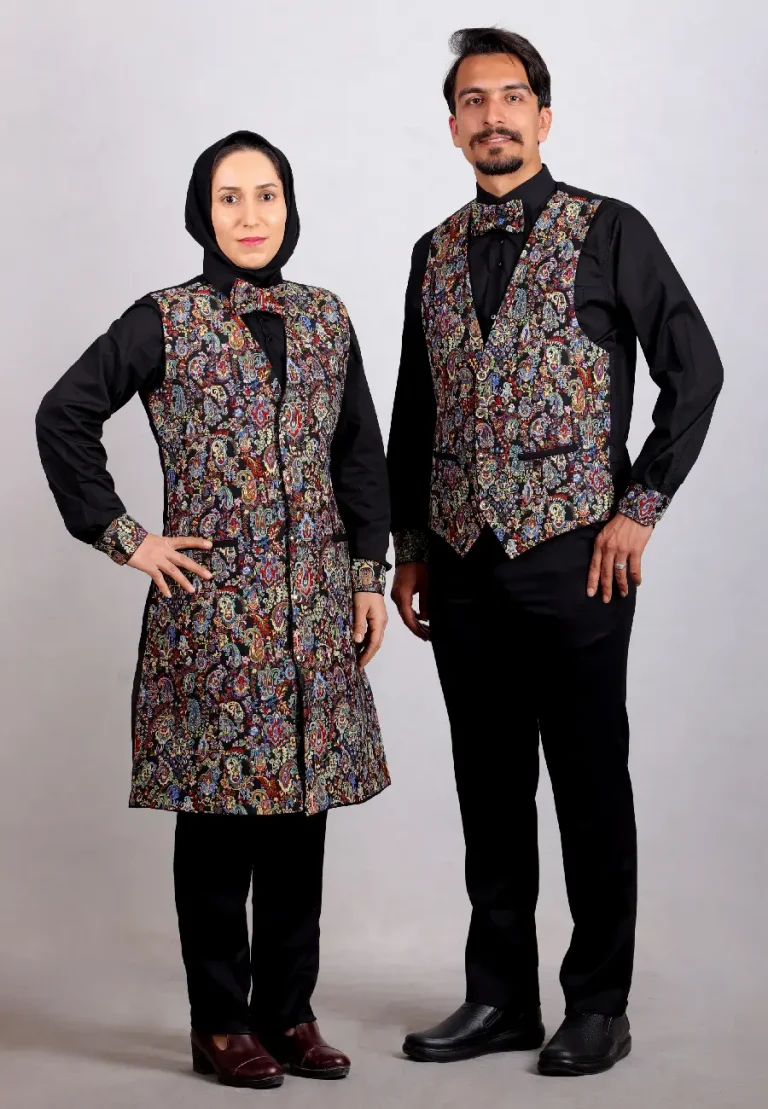 ست جلیقه و سارافون با پاپیون و کراوات