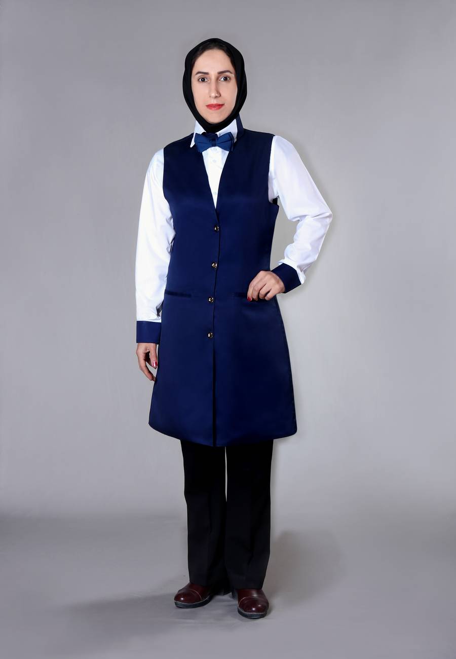 کلاسیک نفتی با پاپیون سارافون کلاسیک زنانه با پاپیون - Image 1