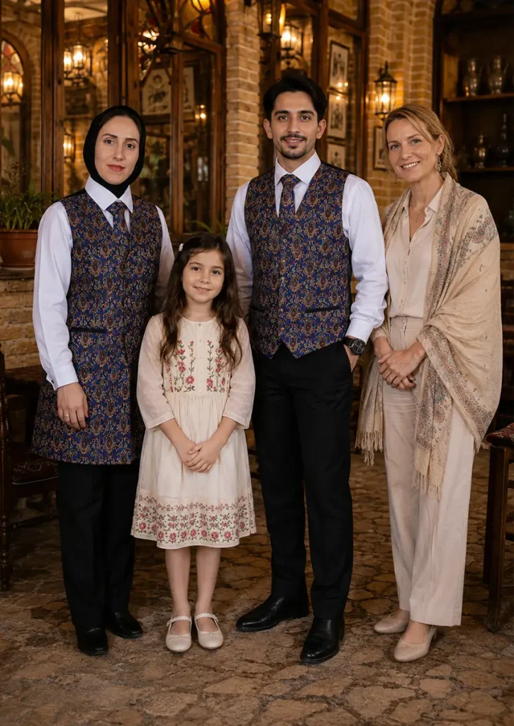 ست سنتی آبی خانم و آقا